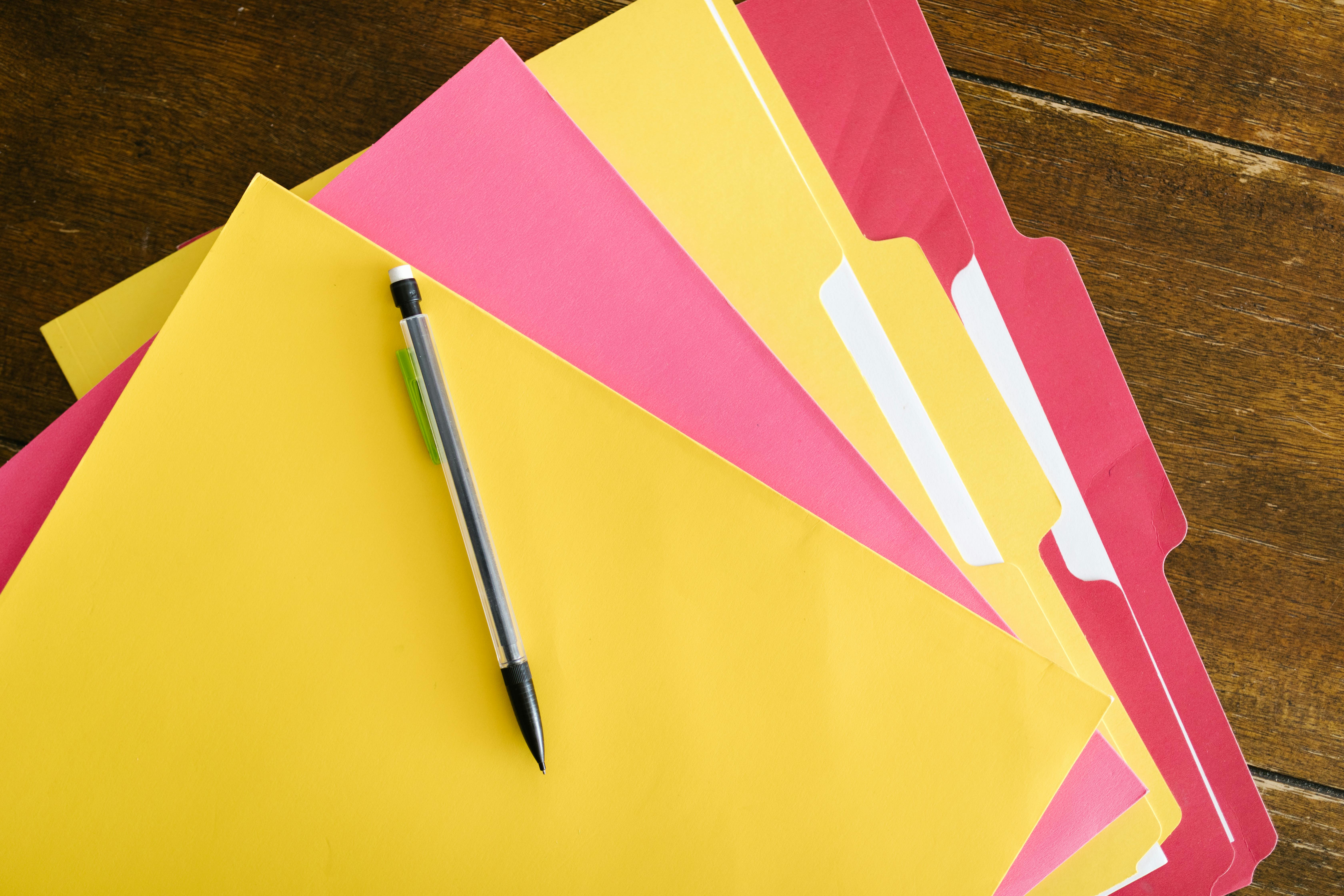 Color-coded folders for organized asset delivery