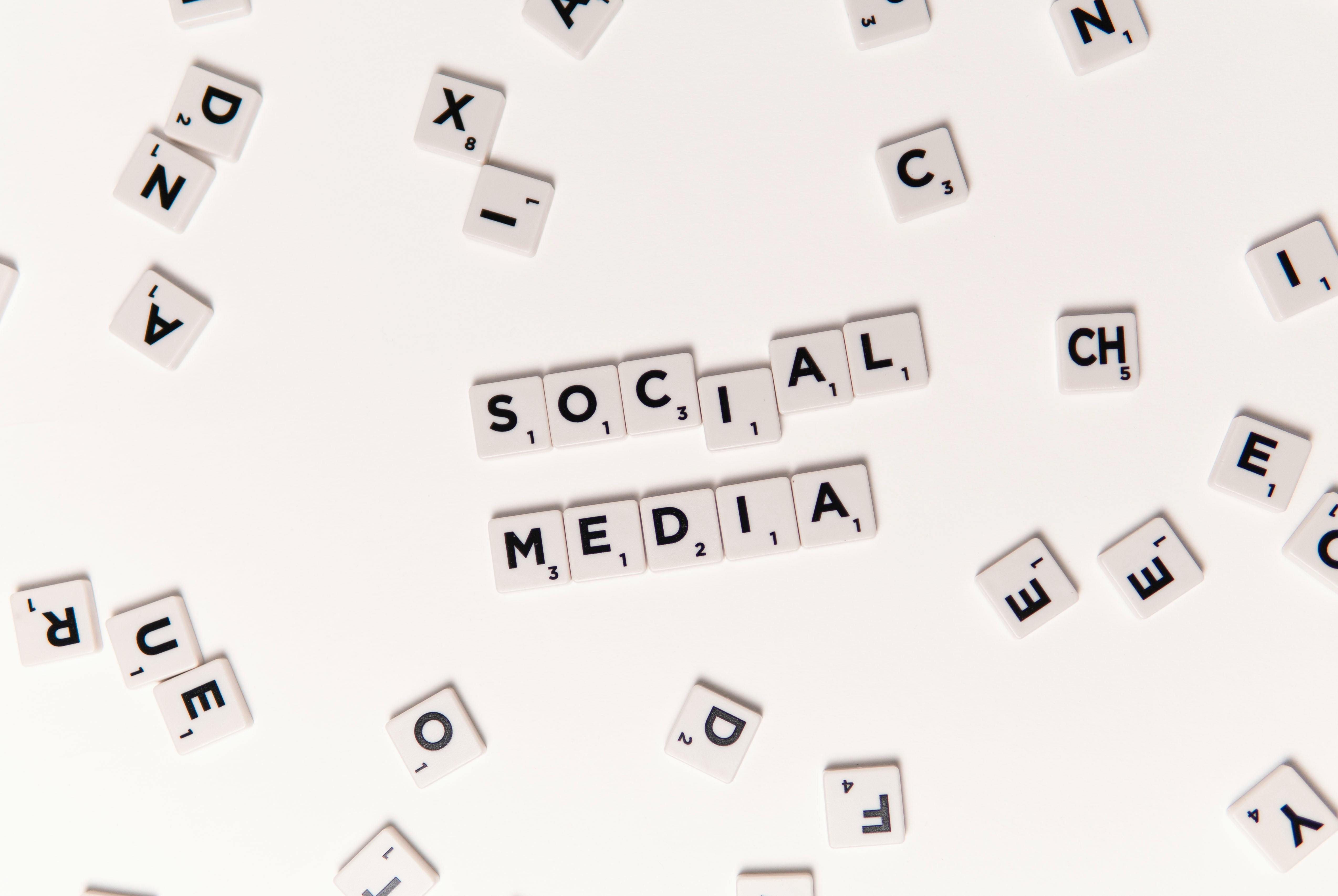 Social media letter tiles